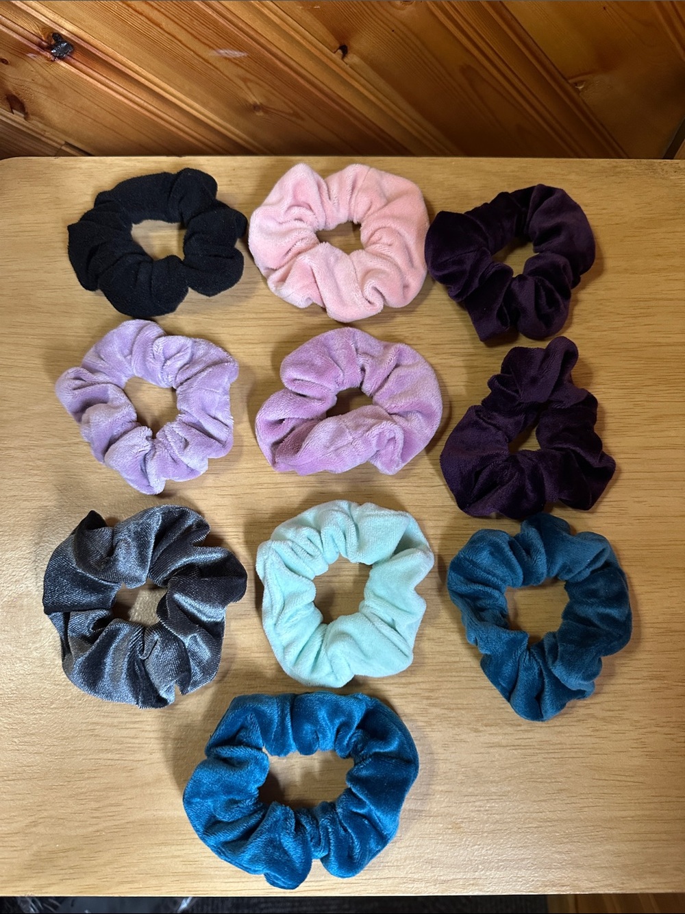Assorted Soft Velvety Hair Scrunchies
